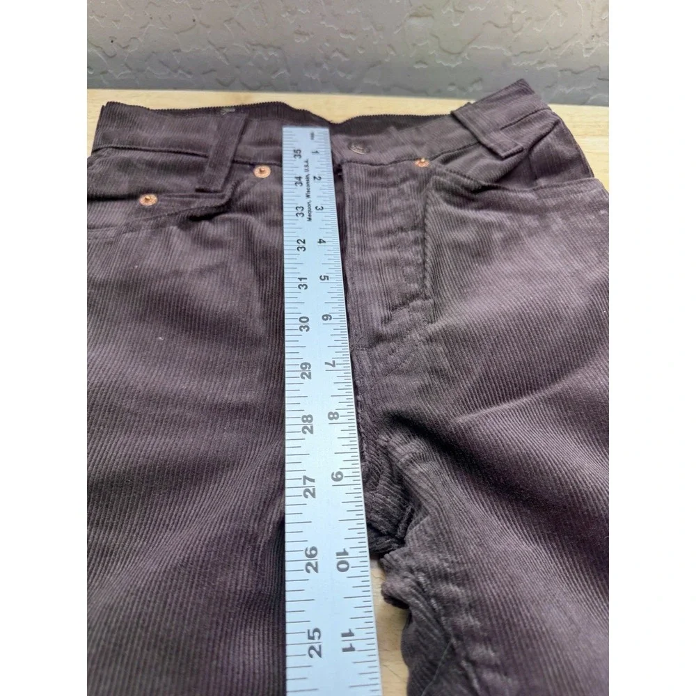 Vintage 80s Levi's Corduroy Saddleman Boot Cut Jeans Junior Size 10 Slim 23X25.5